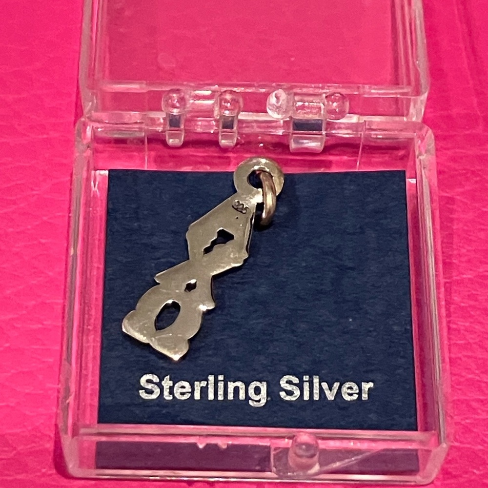 NEW Alpha Chi Omega Sterling Silver Charm Pendant- boxed